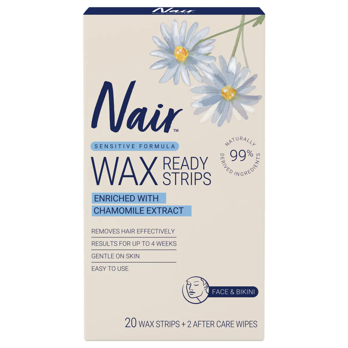 Nair Natural Mini Wax Strips 20 Pack