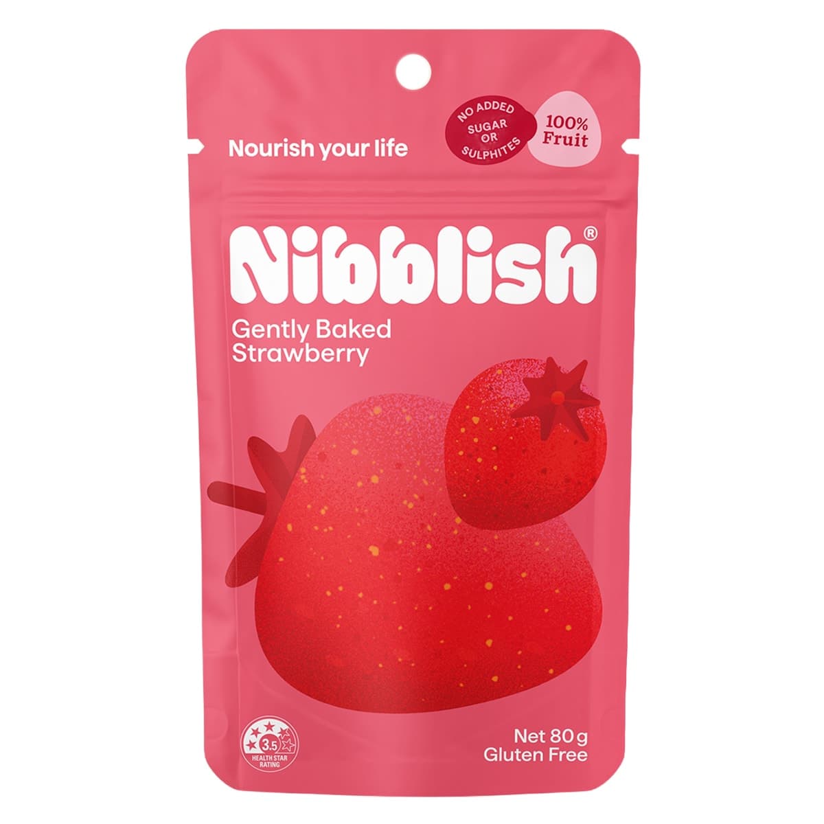 Nibblish Gently Baked Strawberry 80g