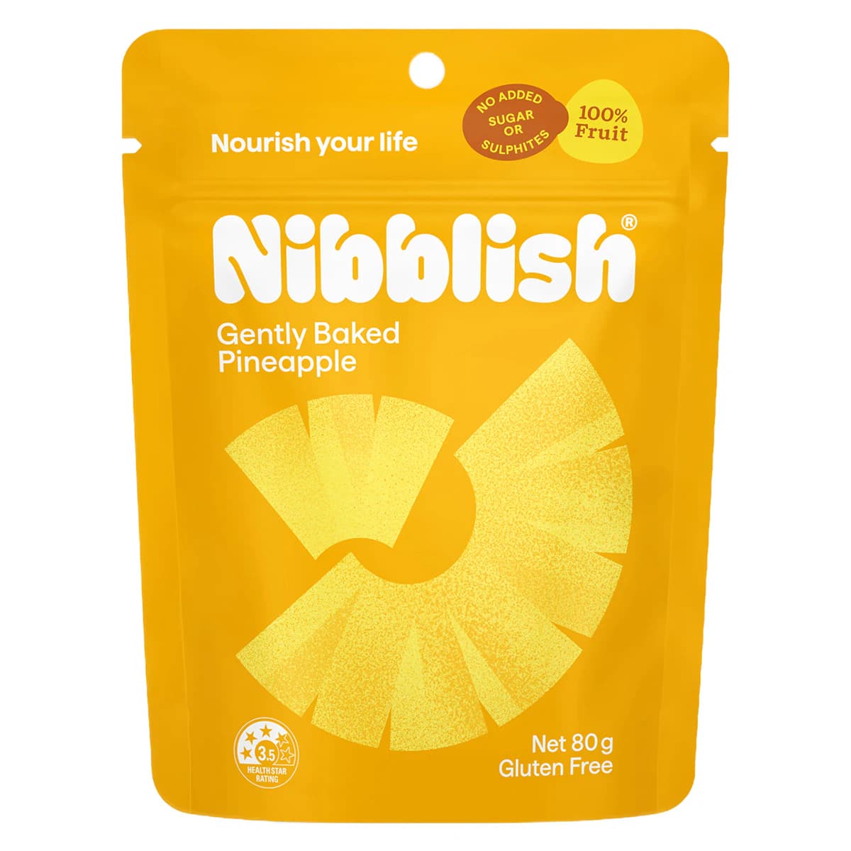 Nibblish Gently Baked Pineapple 80g