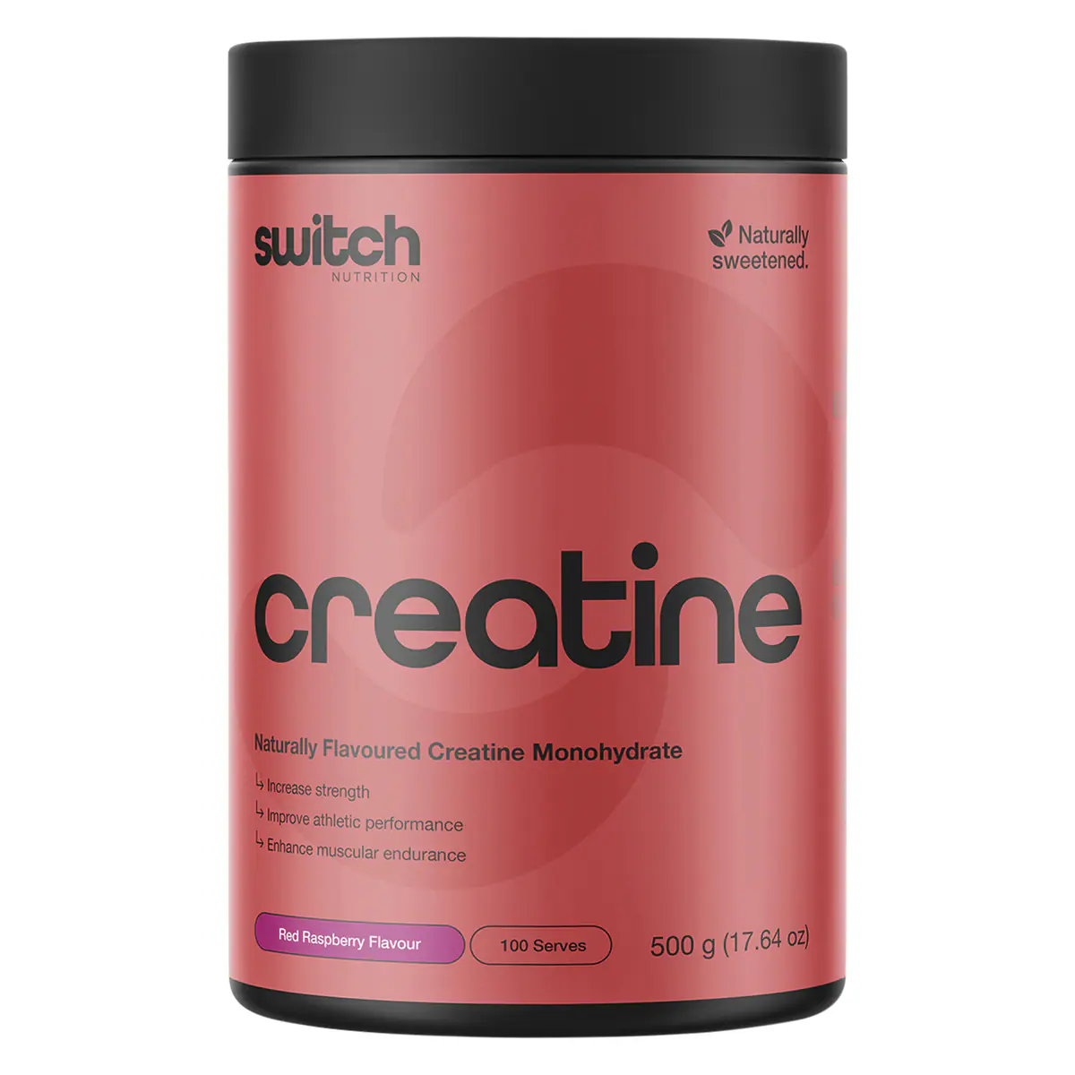 Switch Nutrition Creatine Monohydrate Powder Raspberry 500g