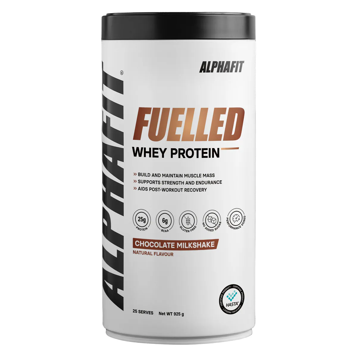 Alphafit Fuelled Whey Protein Powder Chocolate Milkshake 925g