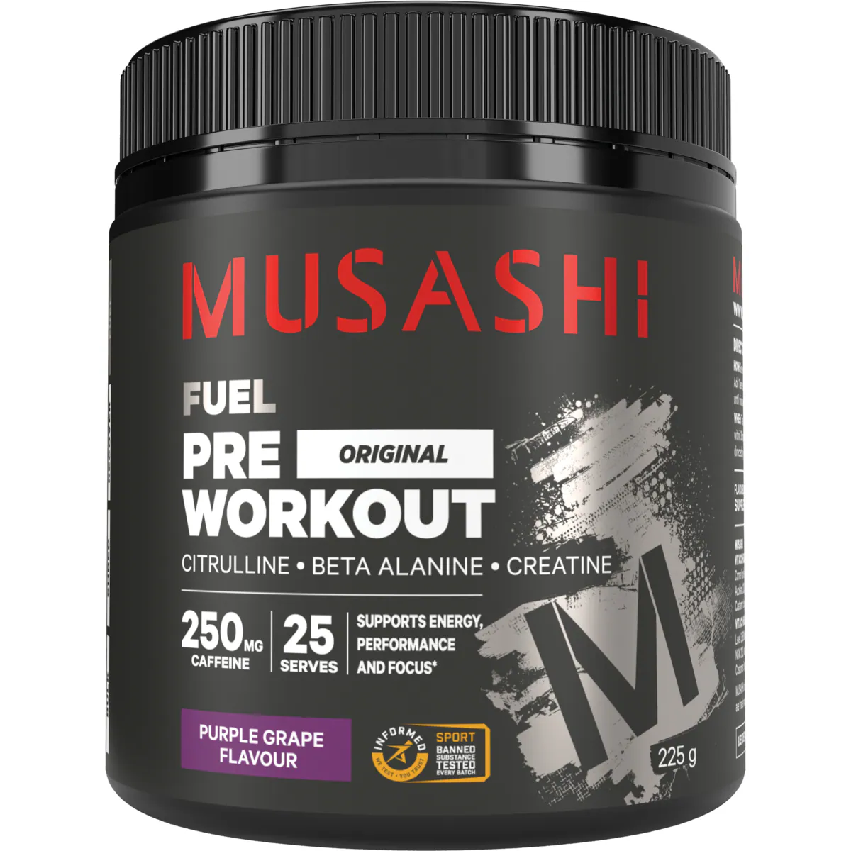 Musashi Pre Workout Purple Grape Flavour 225g