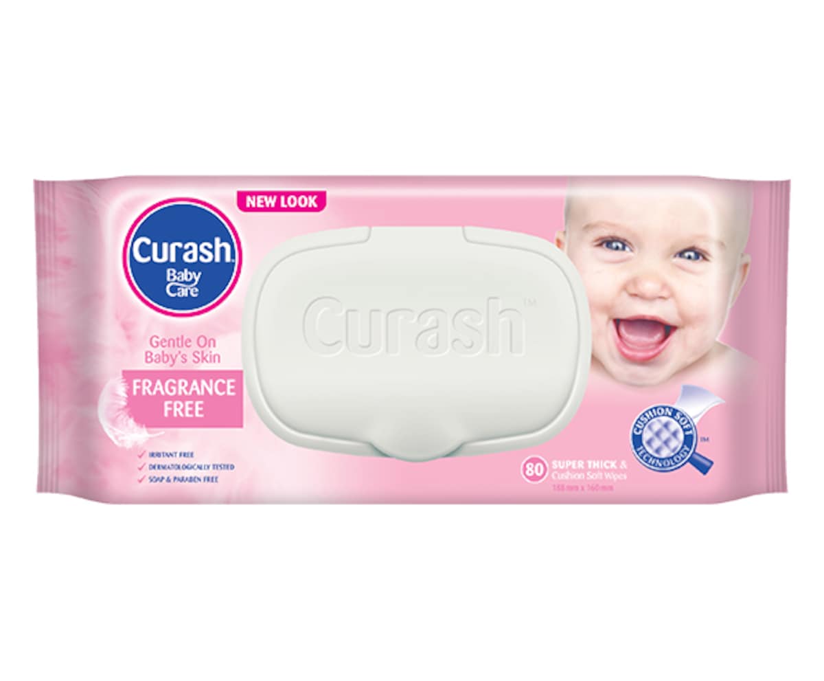 Curash Baby Wipes Fragrance Free 80 Pack
