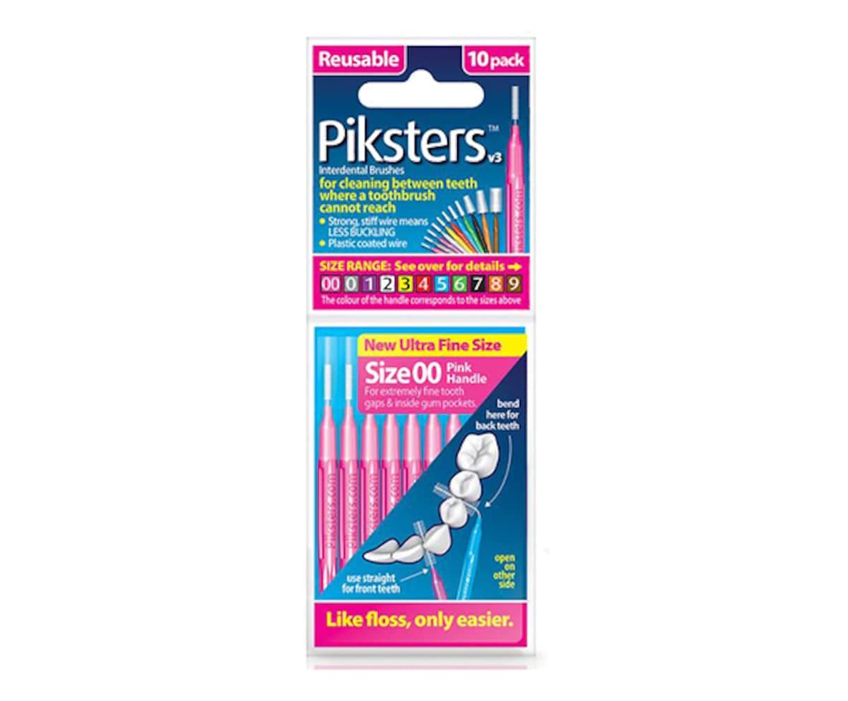 Piksters Interdental Brushes Size 00 Pink 10 Pack