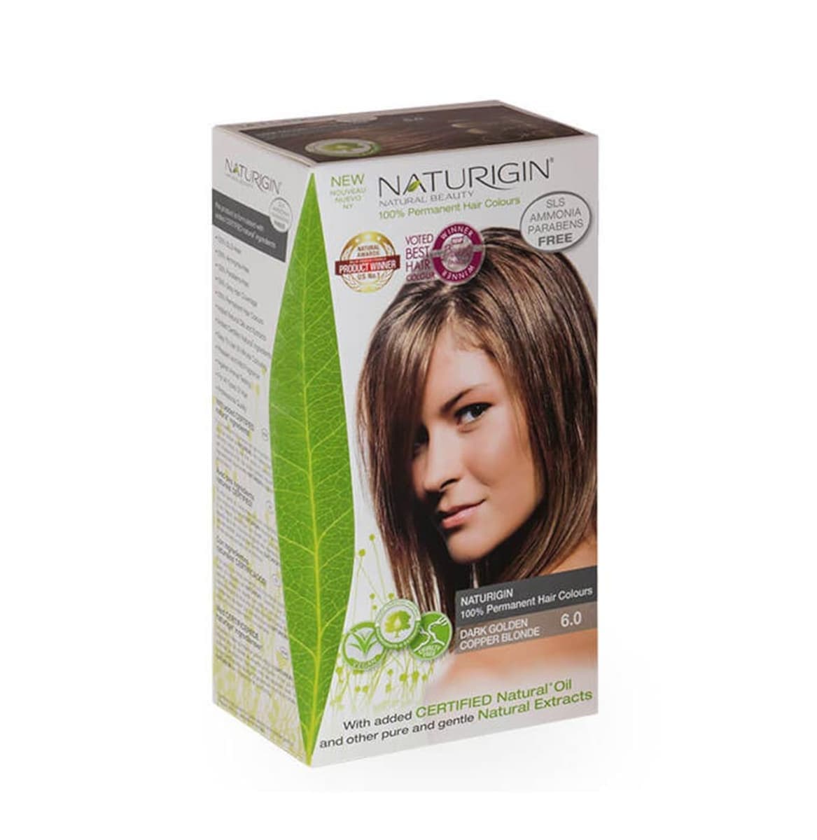 Naturigin Natural Hair Colour 6.0 Dark Golden Copper Blonde