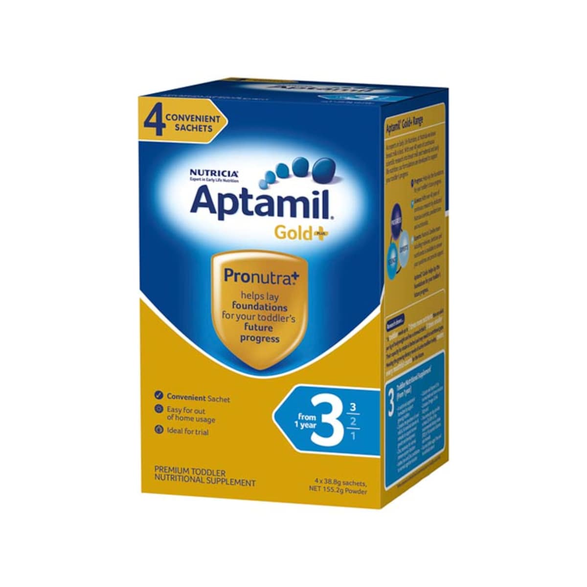 Aptamil Gold Plus 3 Toddler Formula 4 Sachets