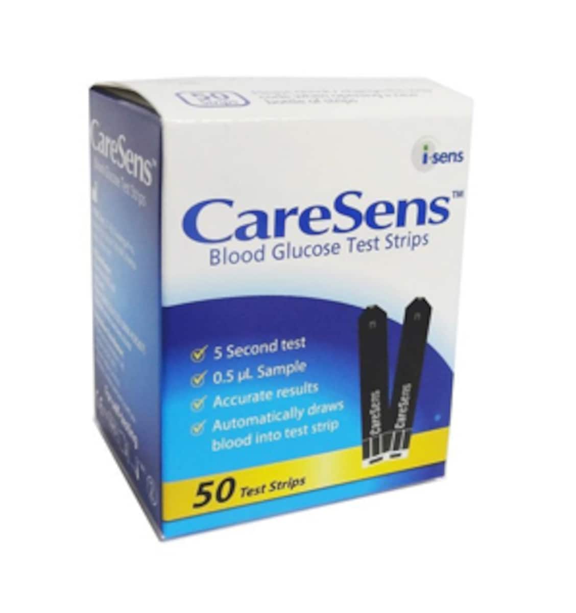 Caresens Blood Glucose Test Strips 50 Pack