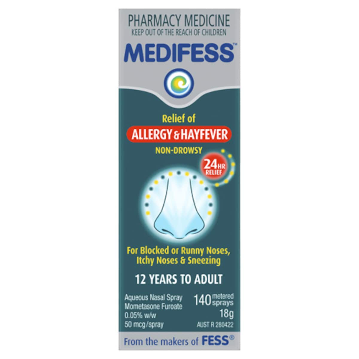 Medifess Allergy & Hayfever Nasal Spray 140 Metered Doses