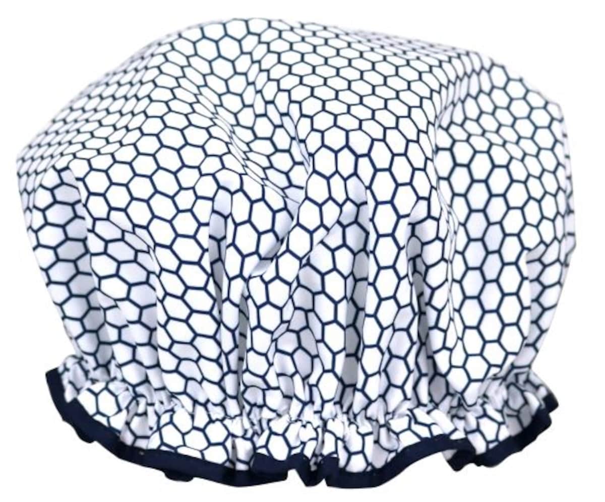 Wicked Sista Hexagon White Shower Cap