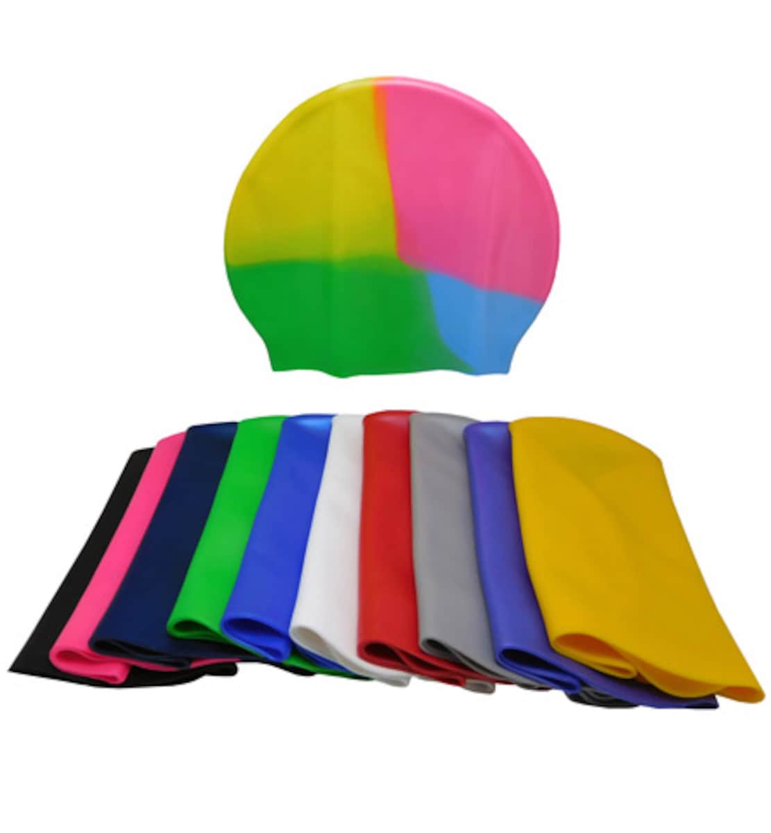 Silicone Swim Cap 1 Pack Assorted Colours