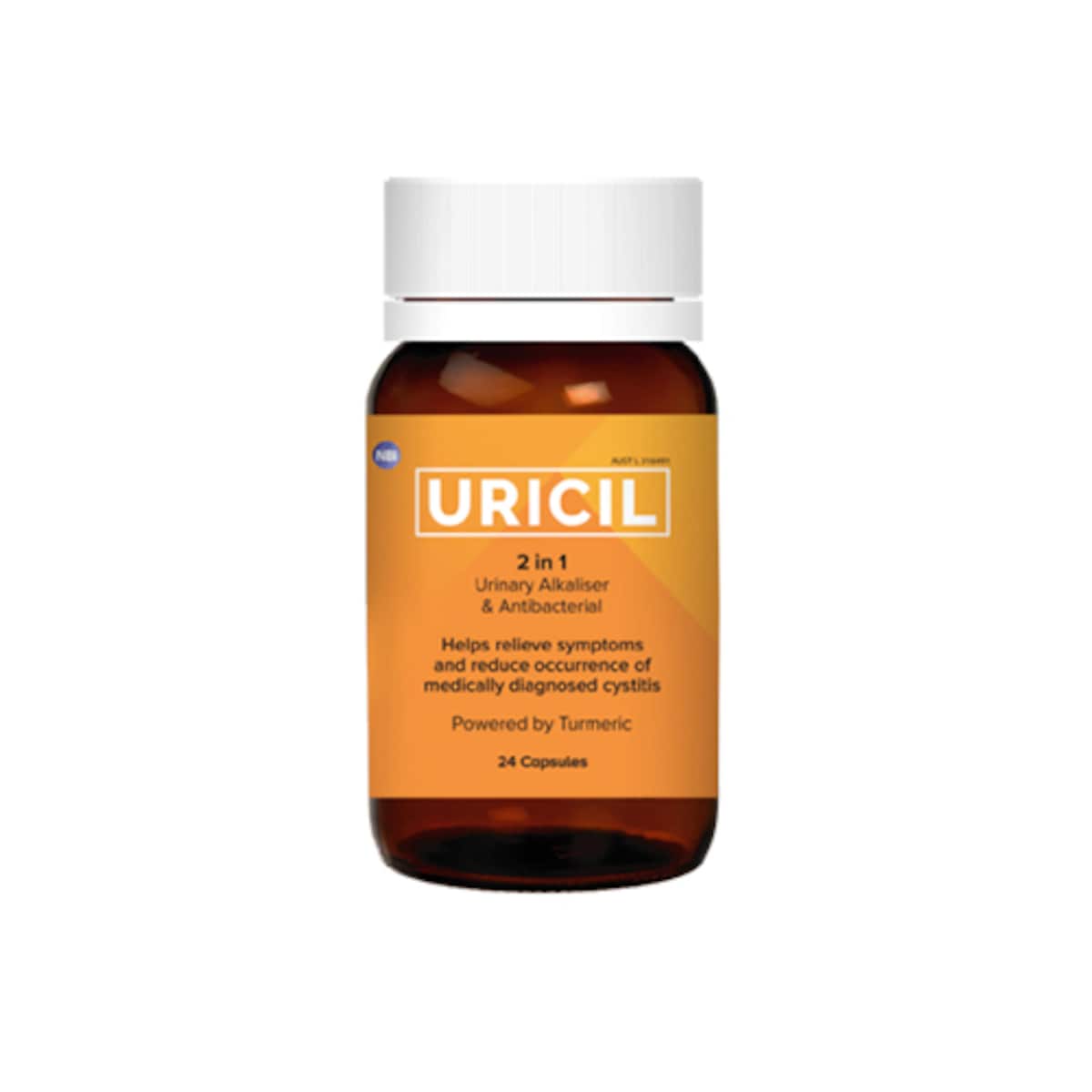 Uricil 2 in 1 Urinary Alkaliser & Antibacterial 24 Capsules