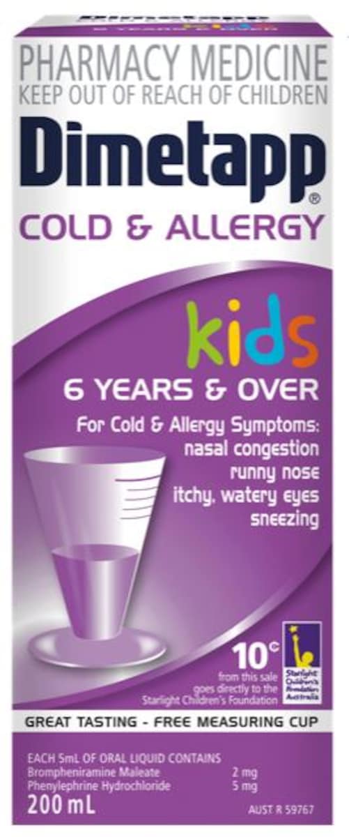 Dimetapp Kids 6+ Years Cold & Allergy 100ml