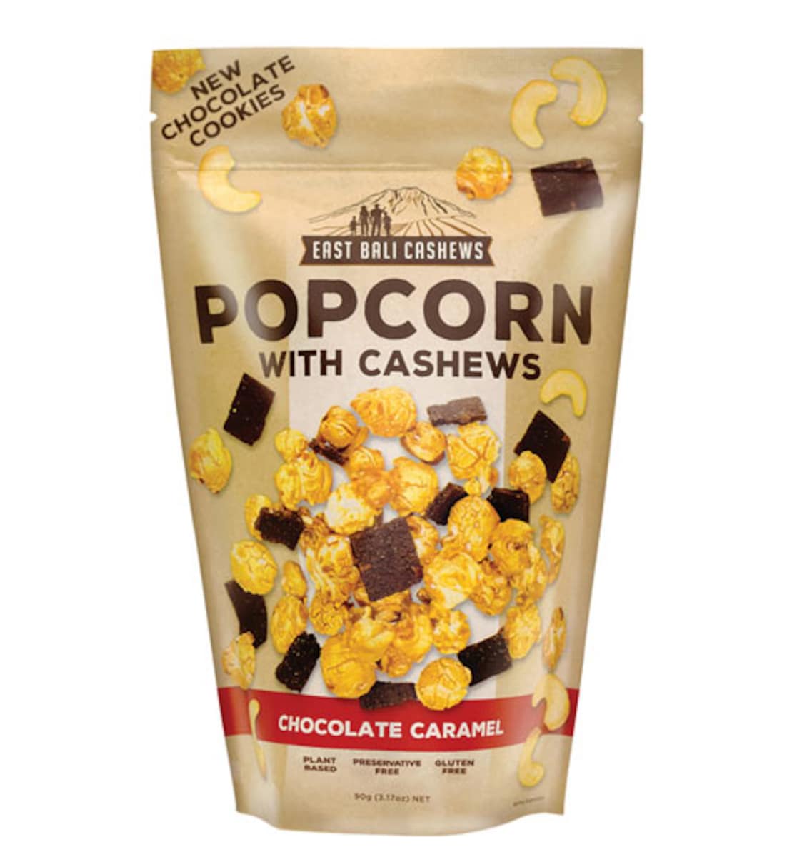 East Bali Chocolate Caramel Popcorn With Cashews 90G