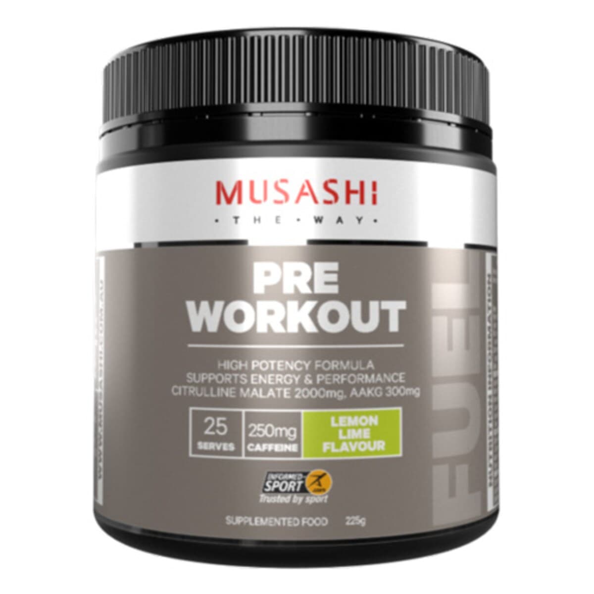 Musashi Pre Workout Lemon Lime Flavour 225g