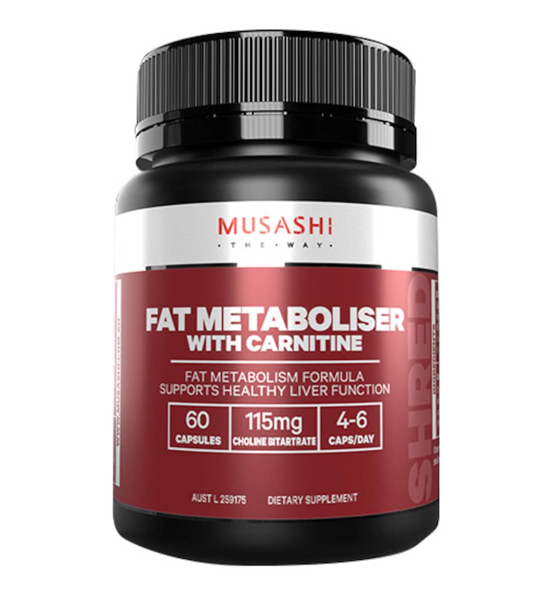 Musashi Fat Metaboliser with Carnitine 60 Capsules