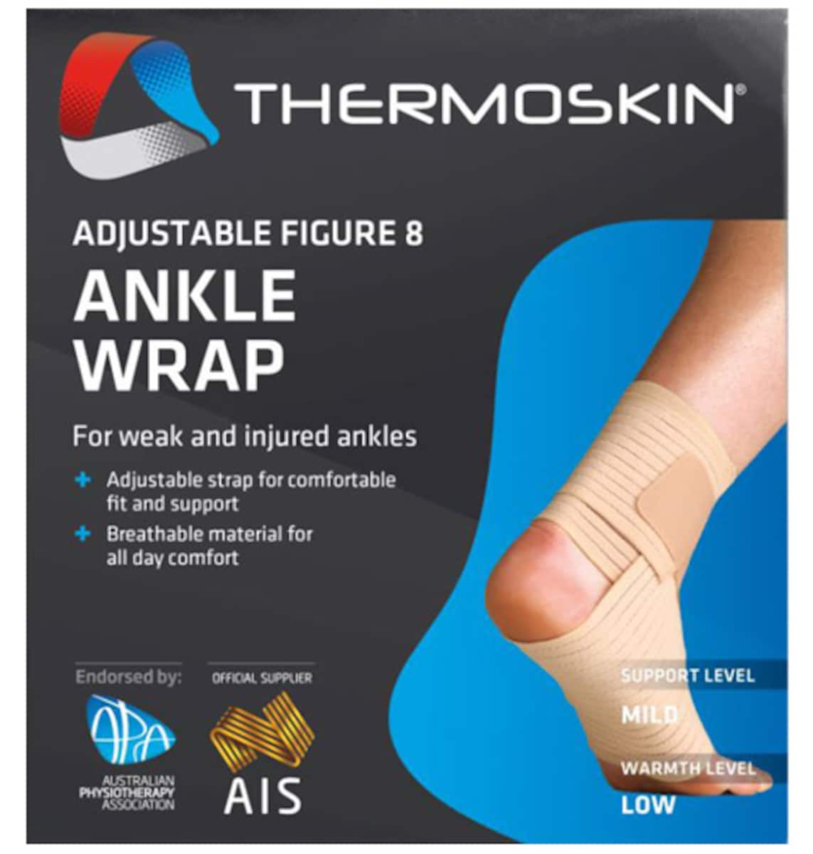 Thermoskin Adjustable Figure 8 Ankle Wrap L/XL