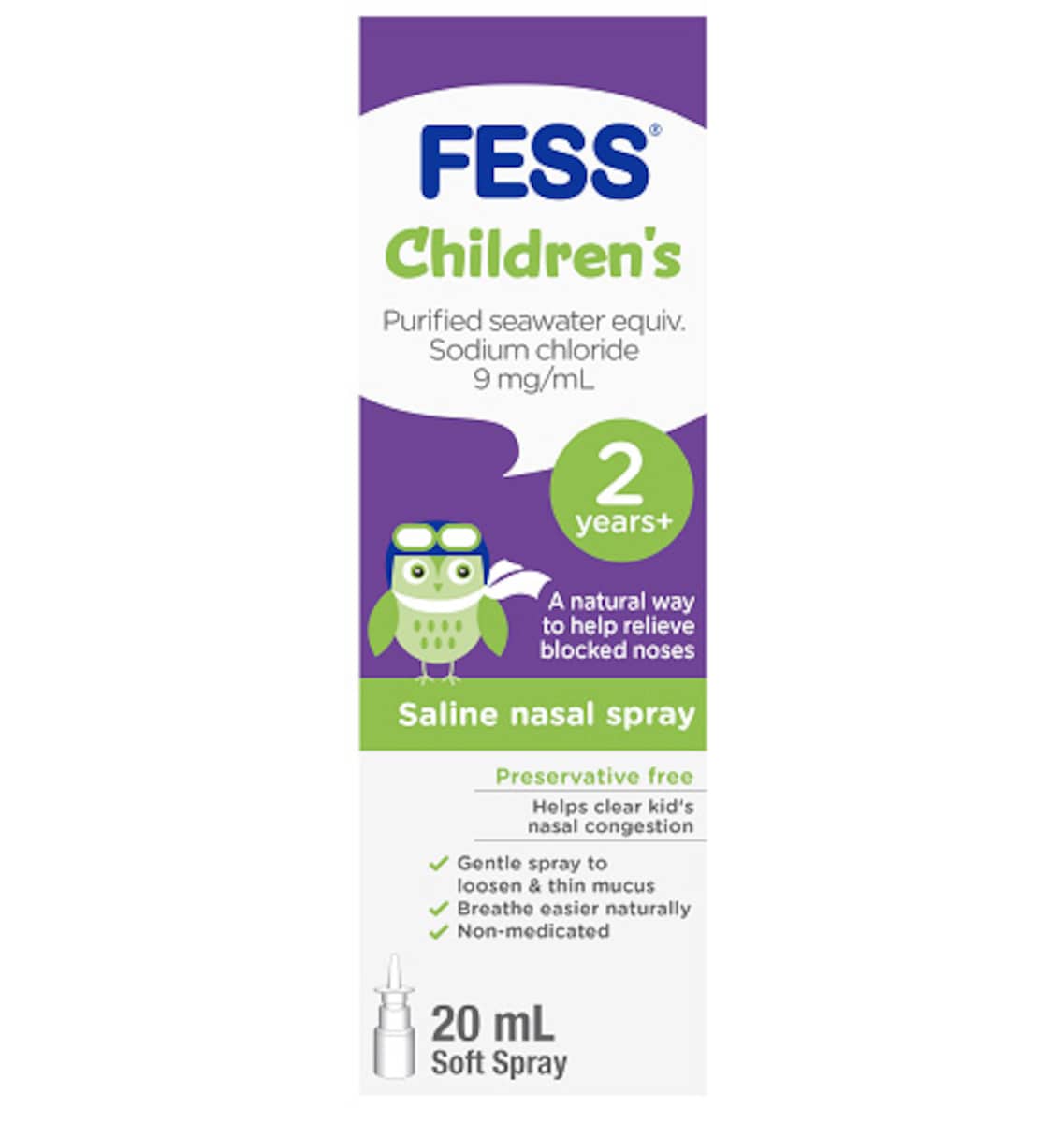 Fess Children's Saline Nasal Spray 20ml