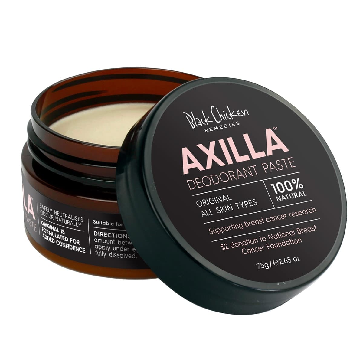 Black Chicken Remedies Axilla Deodorant Paste Original Pink Edition 75g