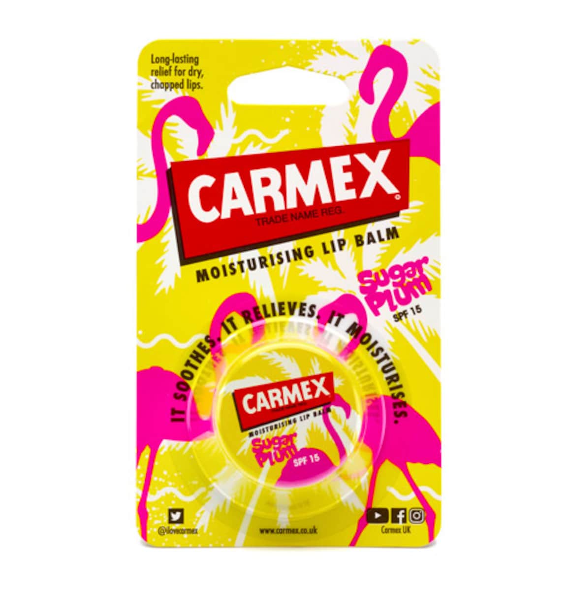 Carmex Lip Balm Sugar Plum Limited Edition Flamingo Jar 7.5g
