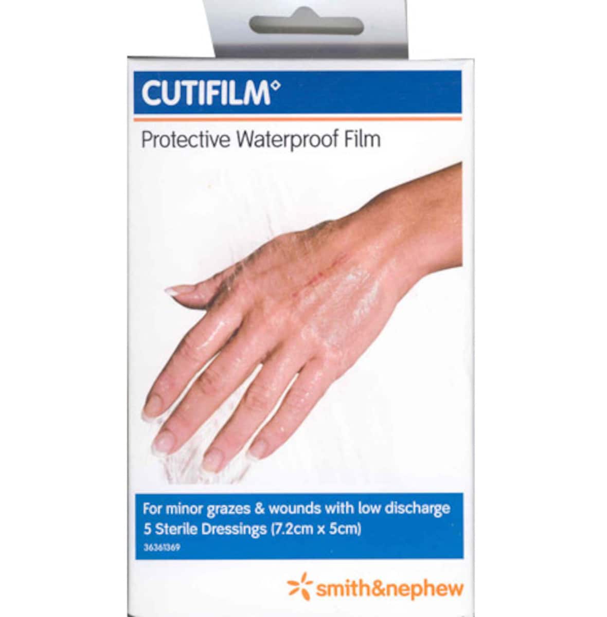 Cutifilm Protective Waterproof Film 7.2cm x 5cm 5 Pack by Smith & Nephew