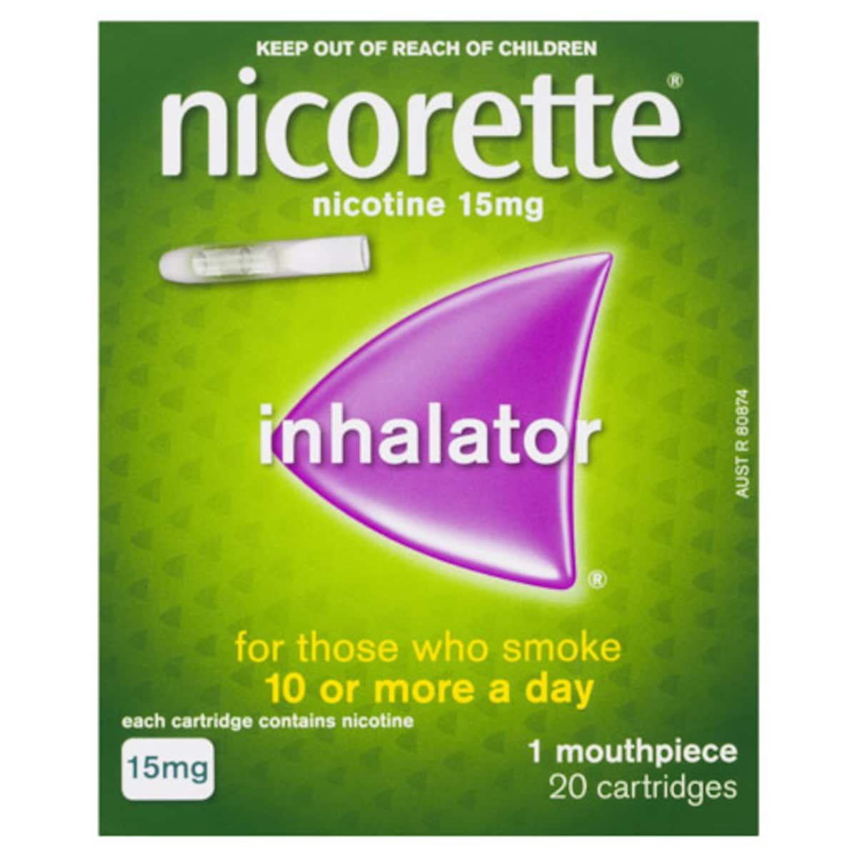 Nicorette Quit Smoking Inhalator 15mg 20 Pack