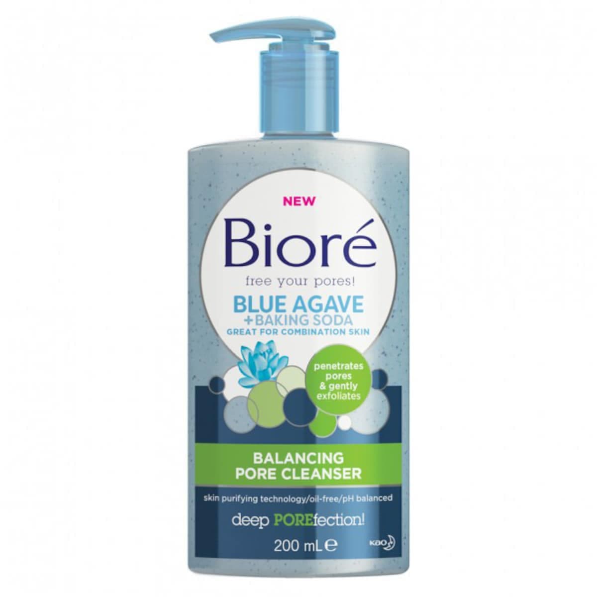 Biore Blue Agave Balancing Pore Cleanser 200ml