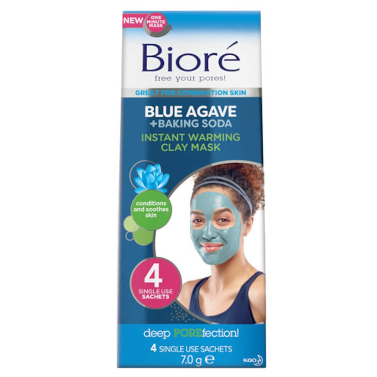 Biore Blue Agave Clay Mask 4 Pack