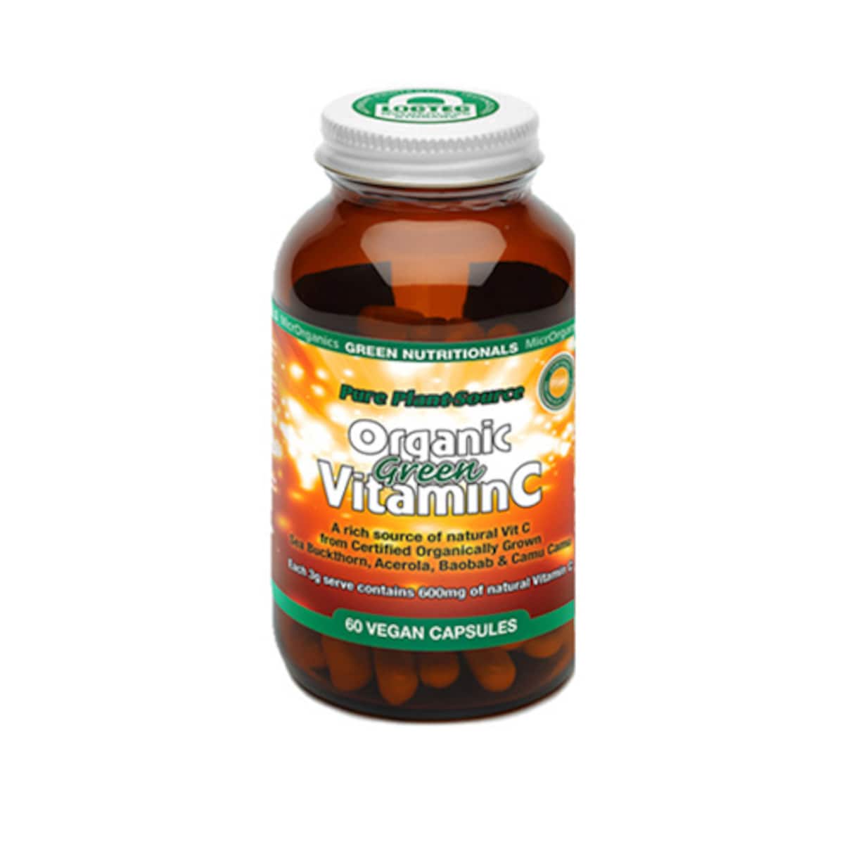 Green Nutritionals Organic Green Vitamin C 60 Capsules