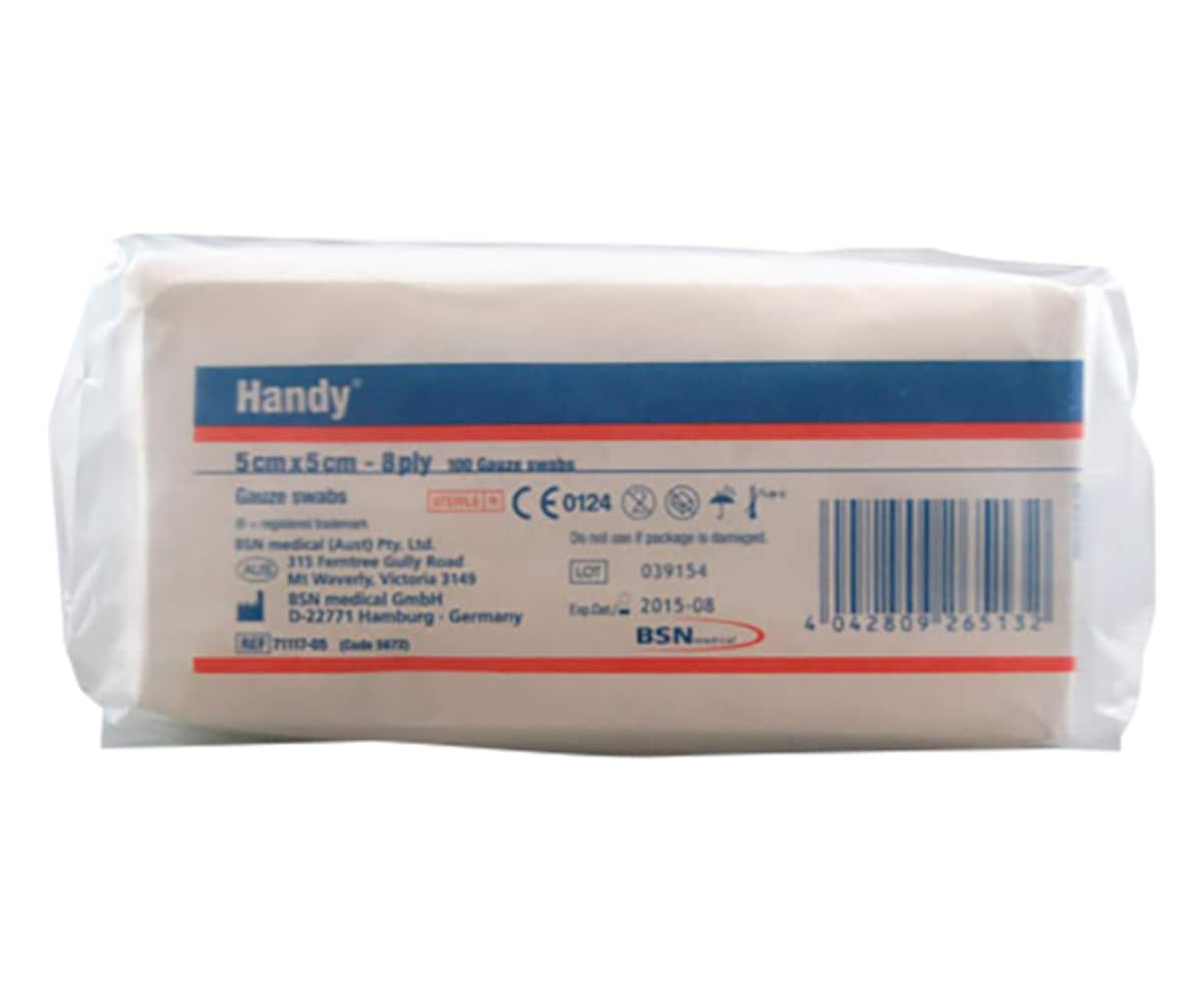Handy Sterile Gauze Swabs 5cm x 5cm 100 Pack