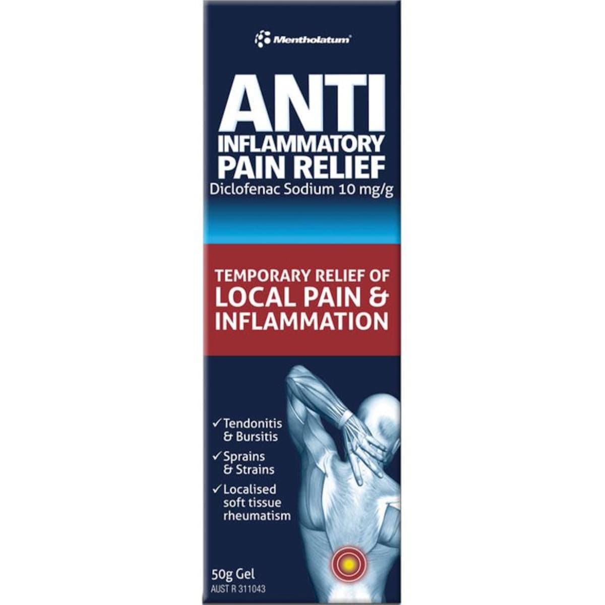 Mentholatum Anti-Inflammatory Pain Relief Gel 50g