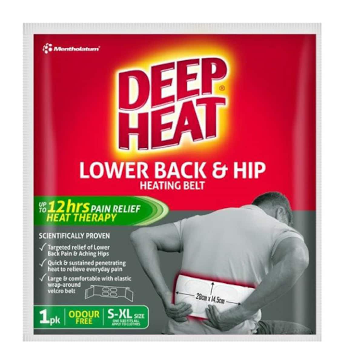 Deep Heat Lower Back & Hip Heating Belt XL 1 Pack