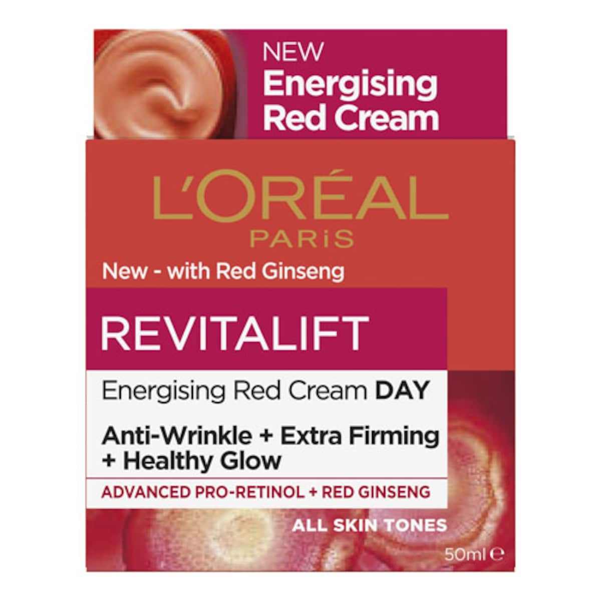 L'Oreal Revitalift Classic Energising Red Day Cream 50ml