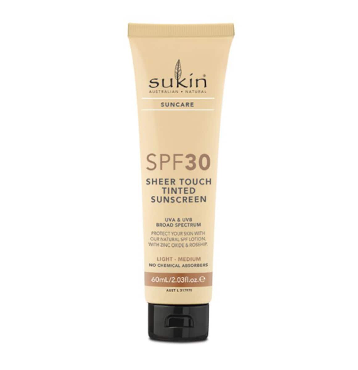 Sukin Sheer Touch Tinted Sunscreen Light/Medium SPF30 60ml