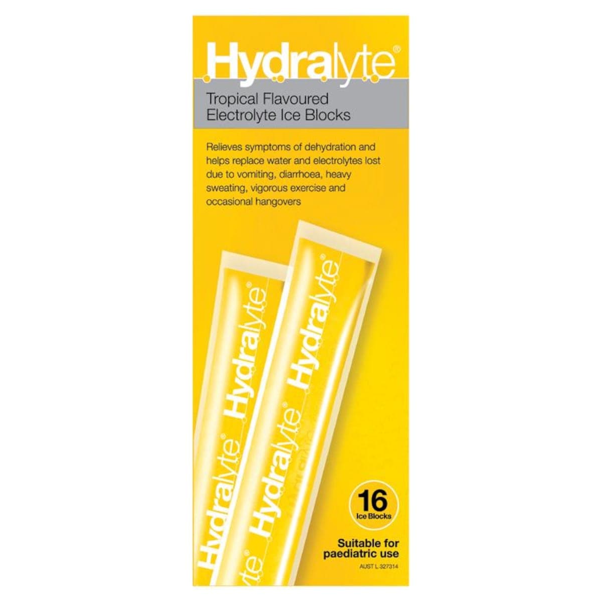 Hydralyte Electrolyte Ice Blocks Tropical 16 Pack