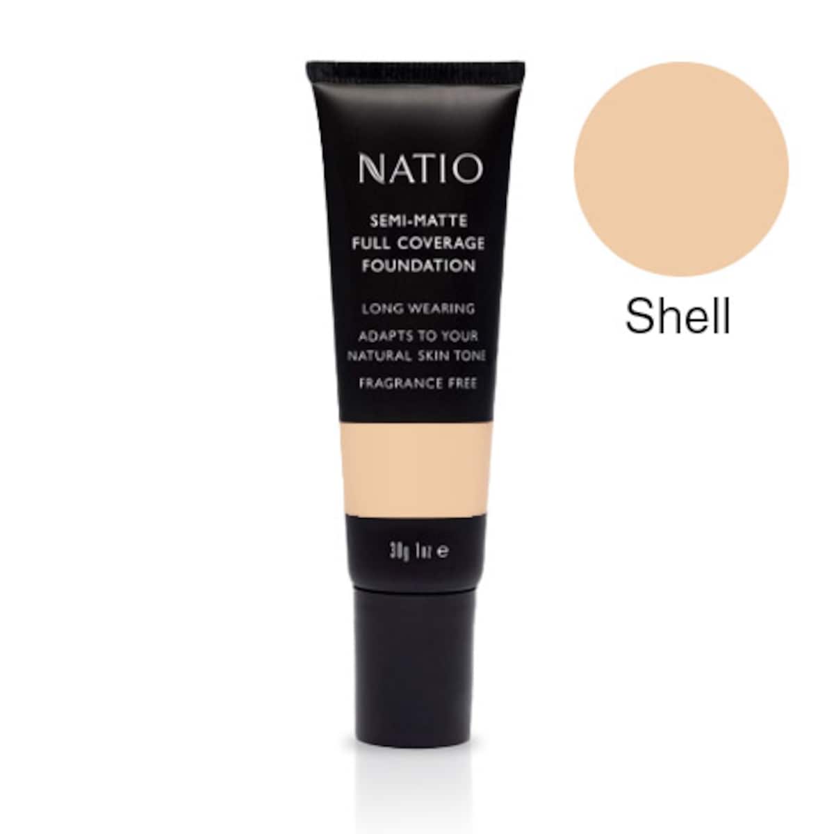 Natio Semi Matte Full Coverage Foundation 30g Shell