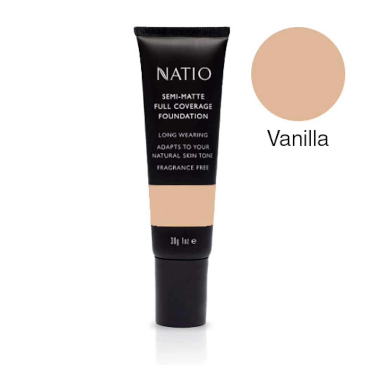 Natio Semi Matte Full Coverage Foundation 30g Vanilla