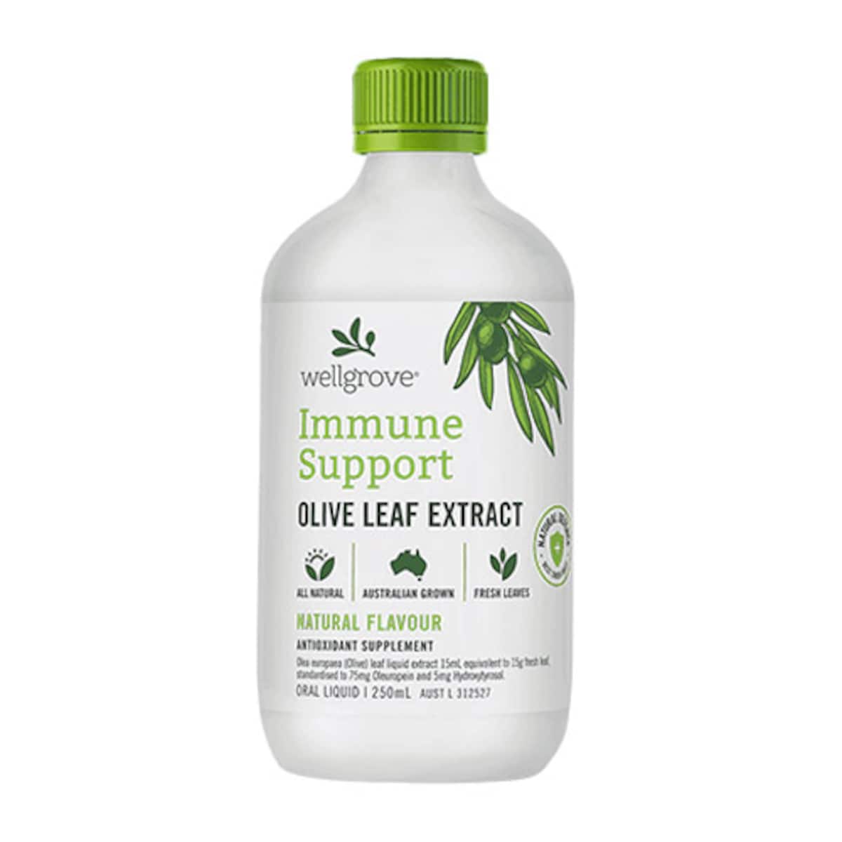 Wellgrove Olive Leaf Extract Immune Support Natural 250ml