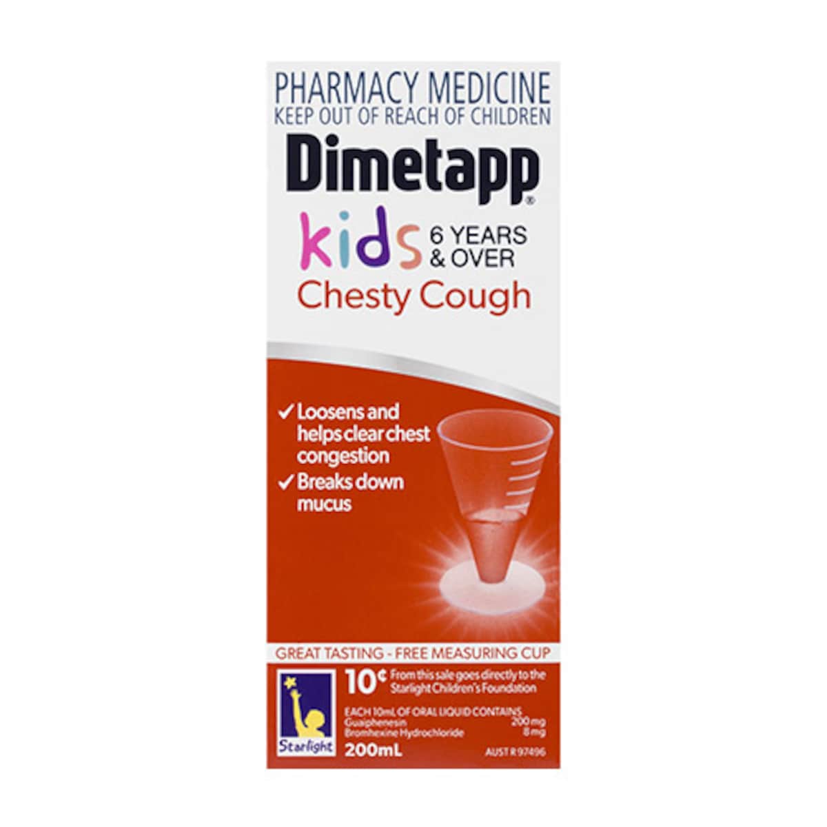 Dimetapp Kids Chesty Cough 6 Years & Over 200ml