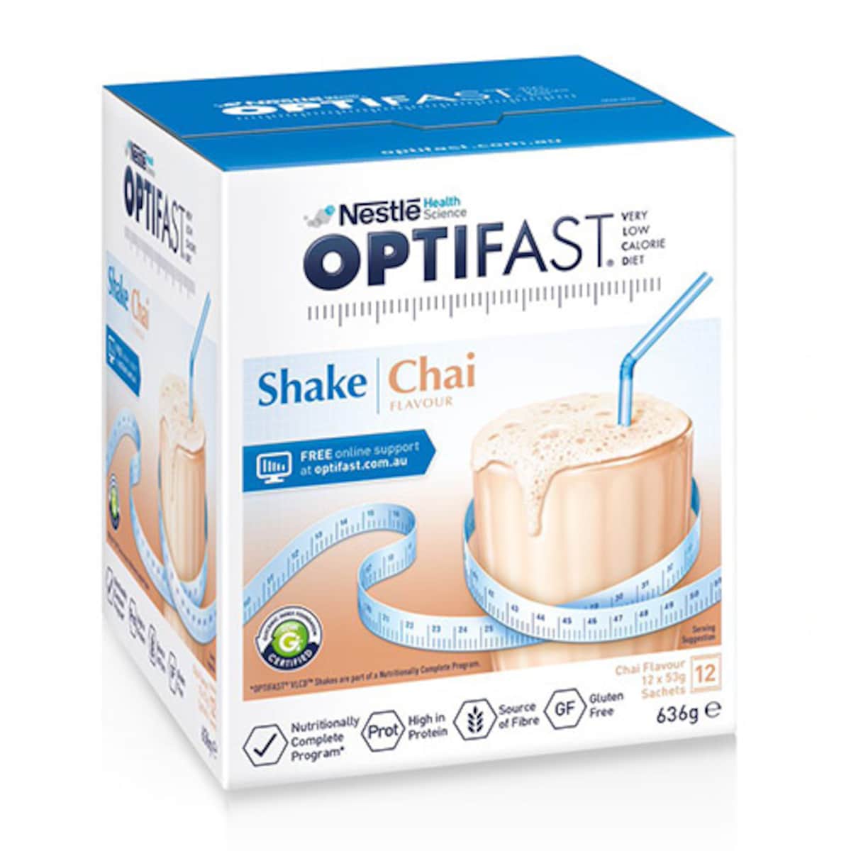 Optifast VLCD Shake Chai 12 x 53g Sachets