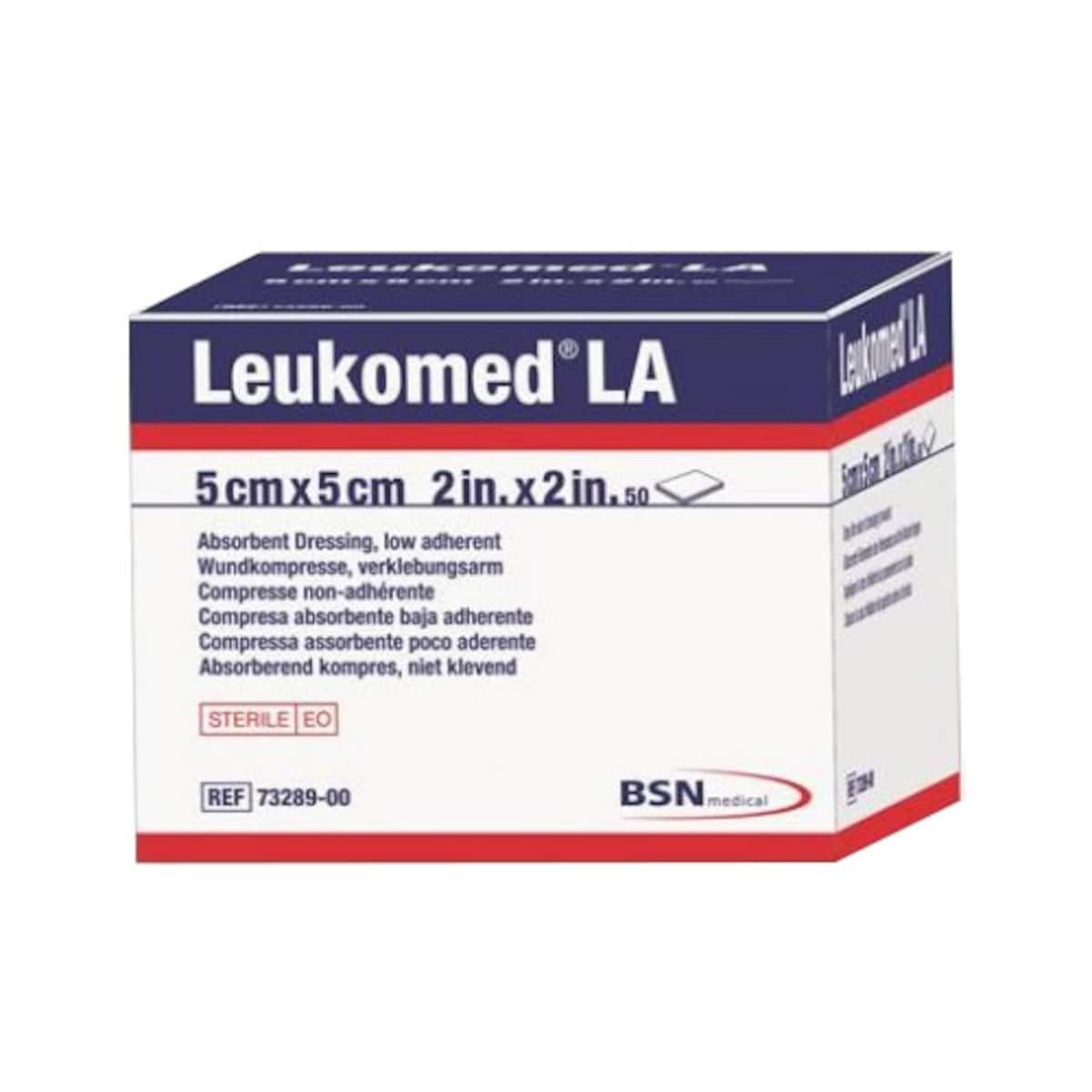 Leukomed LA Low Adherent Absorbent Dressing 5cm x 5cm 5 Pack