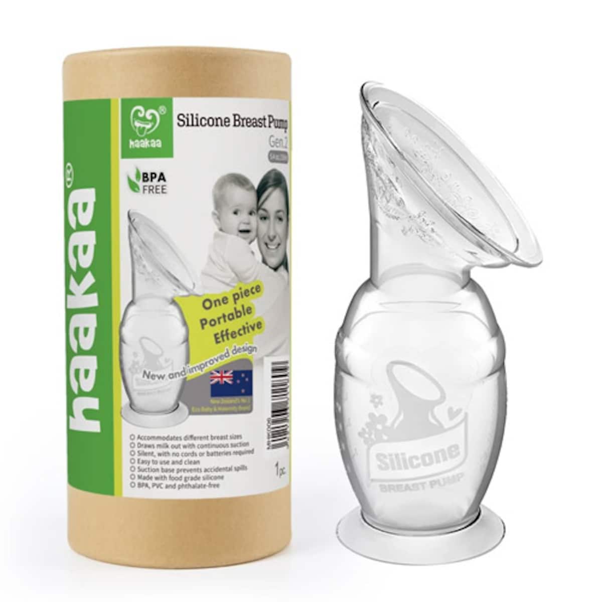 Haakaa Silicone Breast Pump with Suction Base 150ml ( Cap Sold Separately)