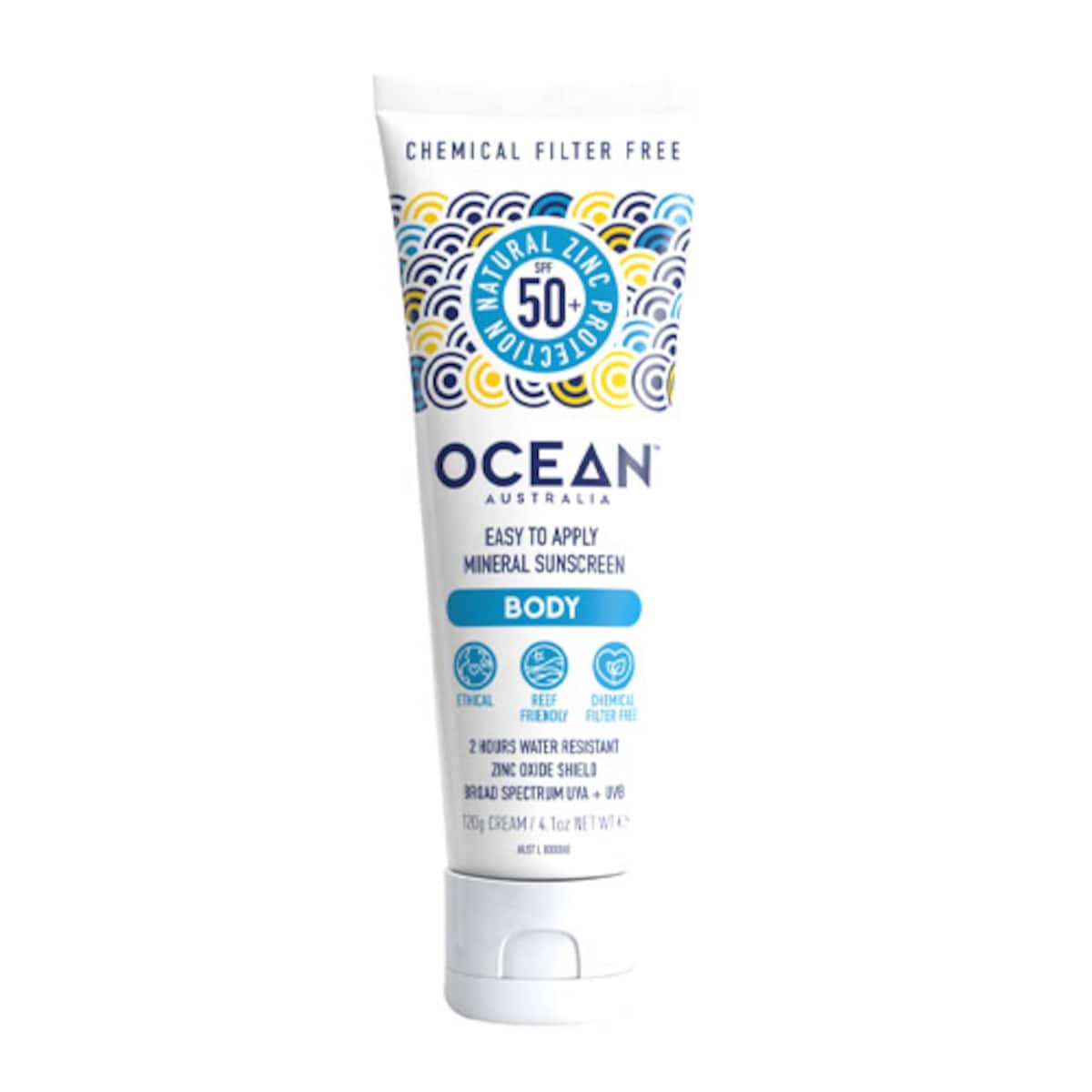 Ocean Australia Body SPF50+ Mineral Sunscreen 120g