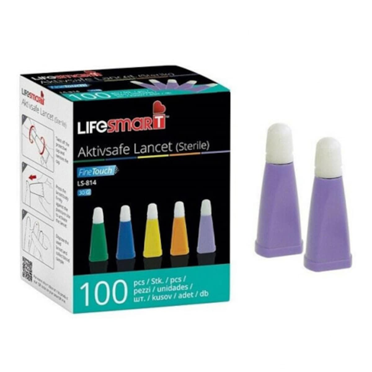 LifeSmart FineTouch Aktivsafe Lancets 100 Pack