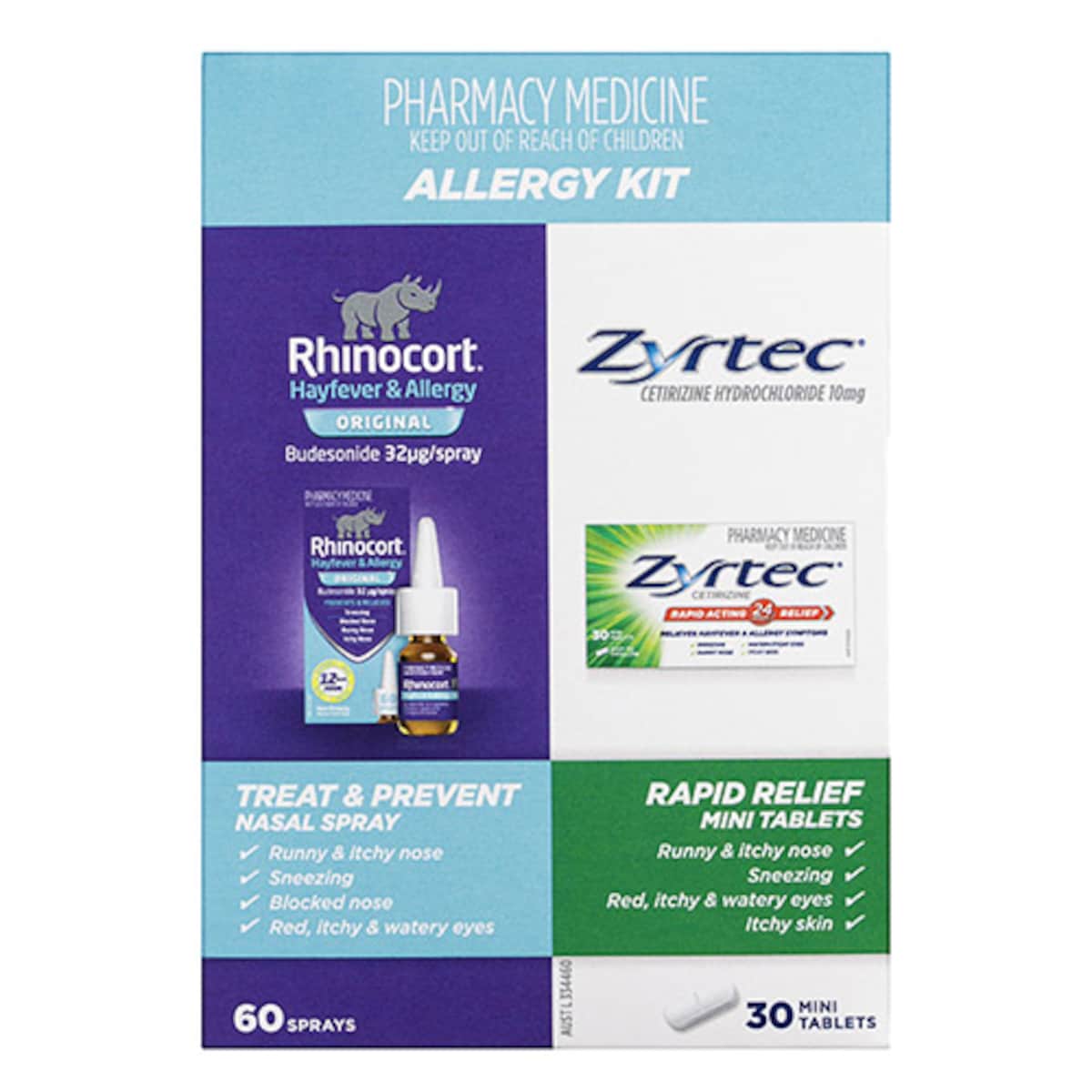 Zyrtec Tablets and Rhinocort Nasal Spray Kit