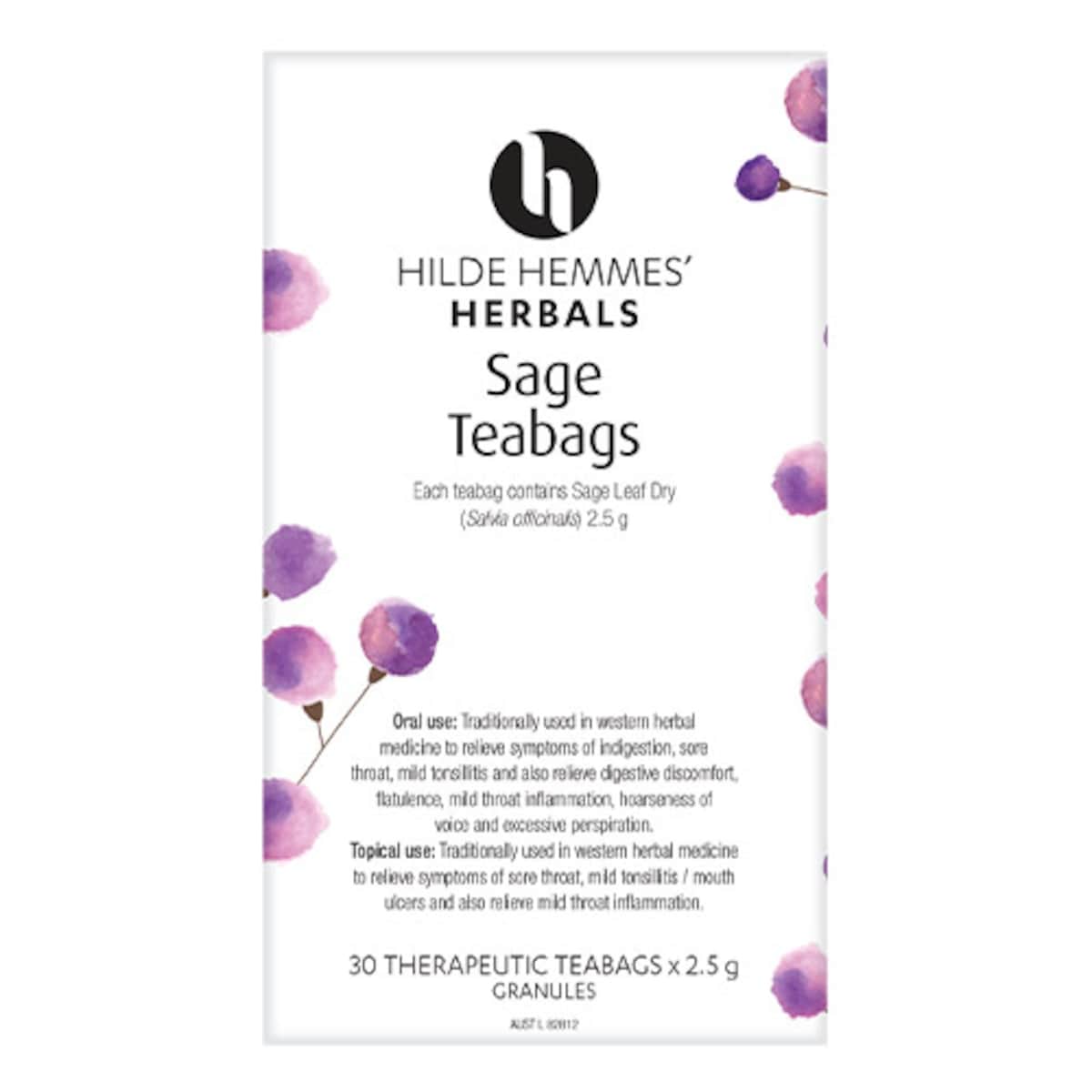 Hilde Hemmes Herbals Sage Tea Bags 30 Pack