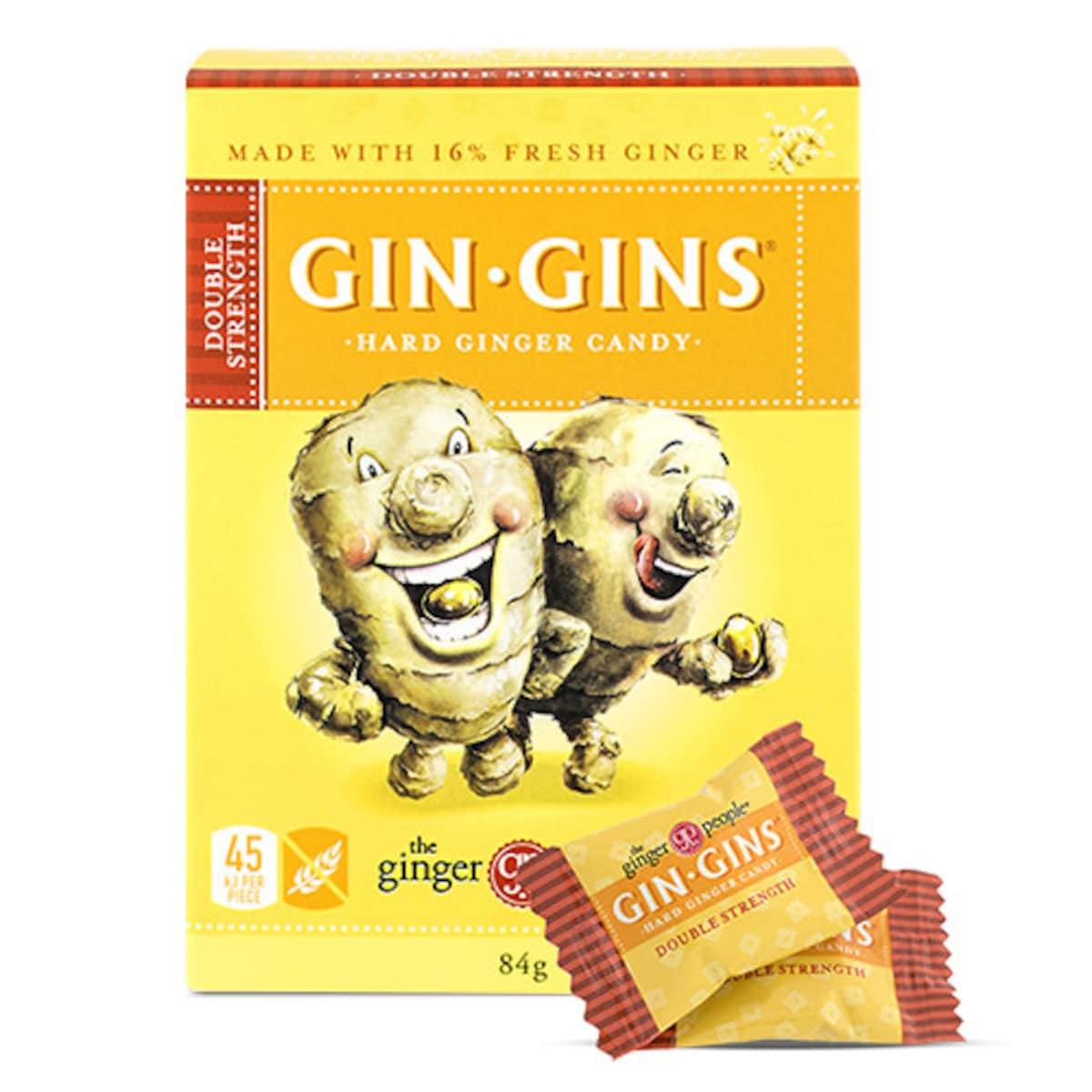 The Ginger People Gin Gins Hard Ginger Candy Double Strength 84g