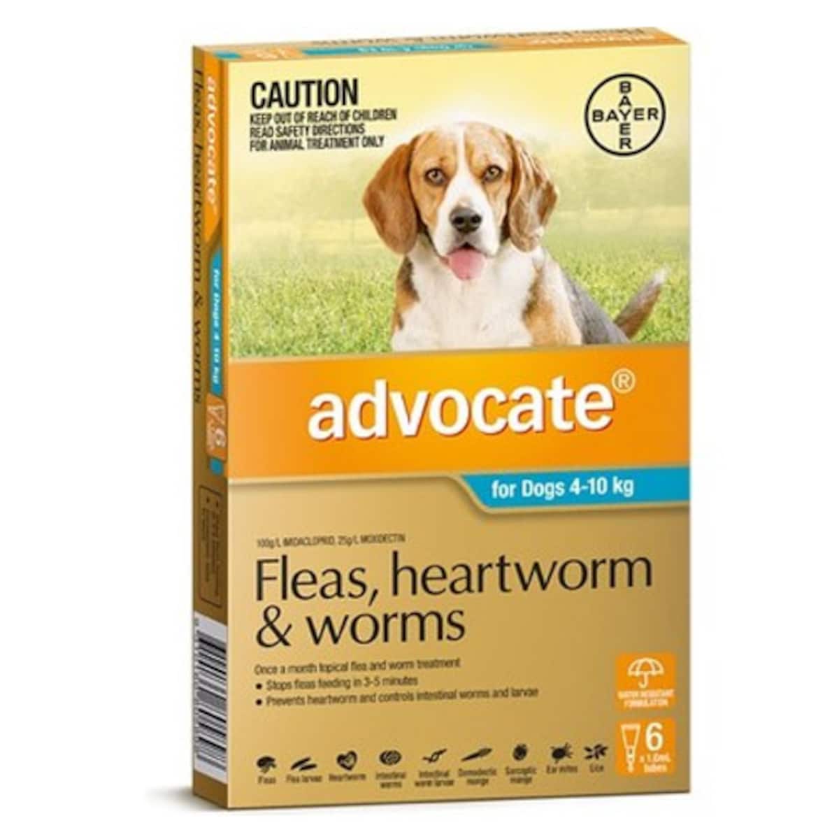 Advocate Medium Dogs 4-10kg Blue 6 Pack
