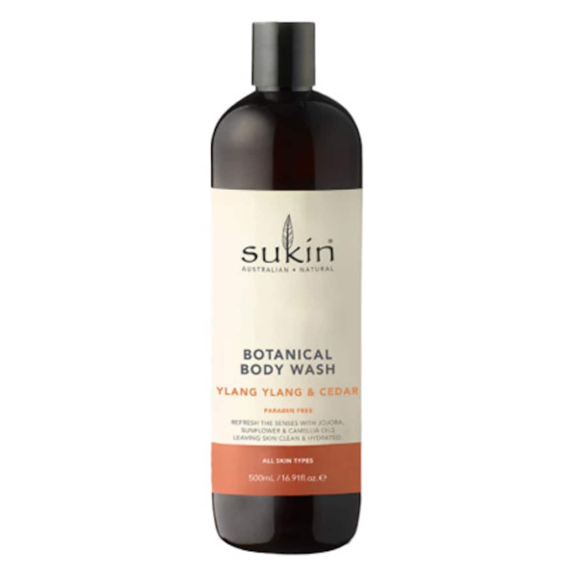 Sukin Botanical Body Wash Ylang Ylang & Cedar 500ml