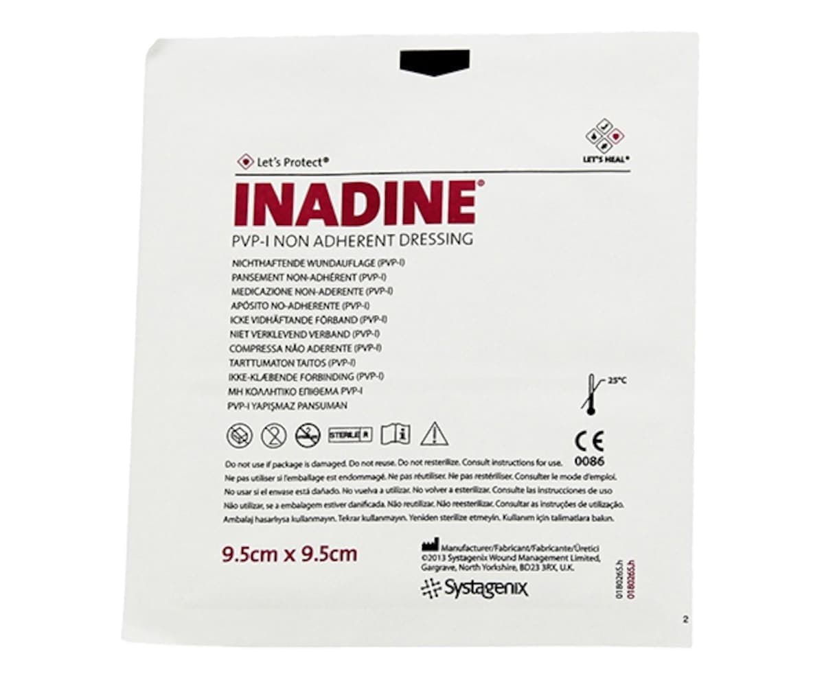 Inadine Non-adherent Dressing 9.5cm x 9.5cm Single Dressing