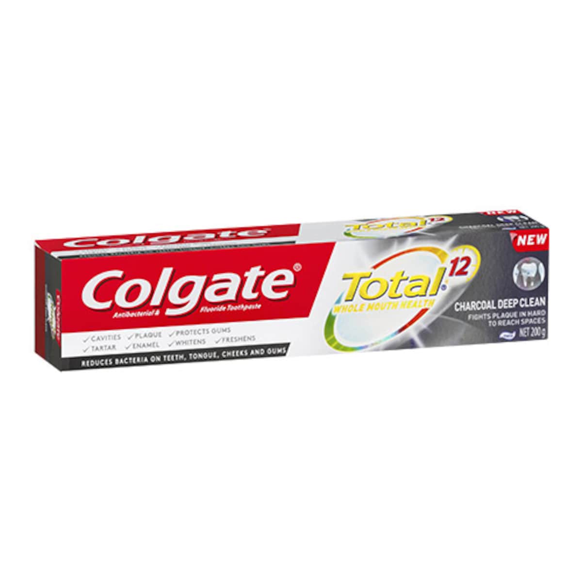 Colgate Total Charcoal Deep Clean Antibacterial Fluoride Toothpaste 200g